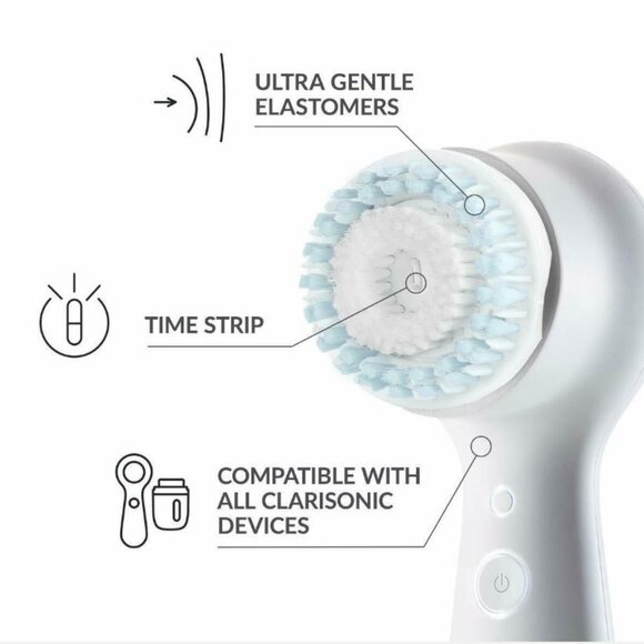 Clarisonic Sensitive Brush Head Replacements 2 Pack - NEW FACTORY SEALED - Picture 5 of 11